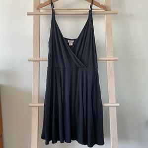 Black A-Line Ribbed Mossimo Dress Size Medium